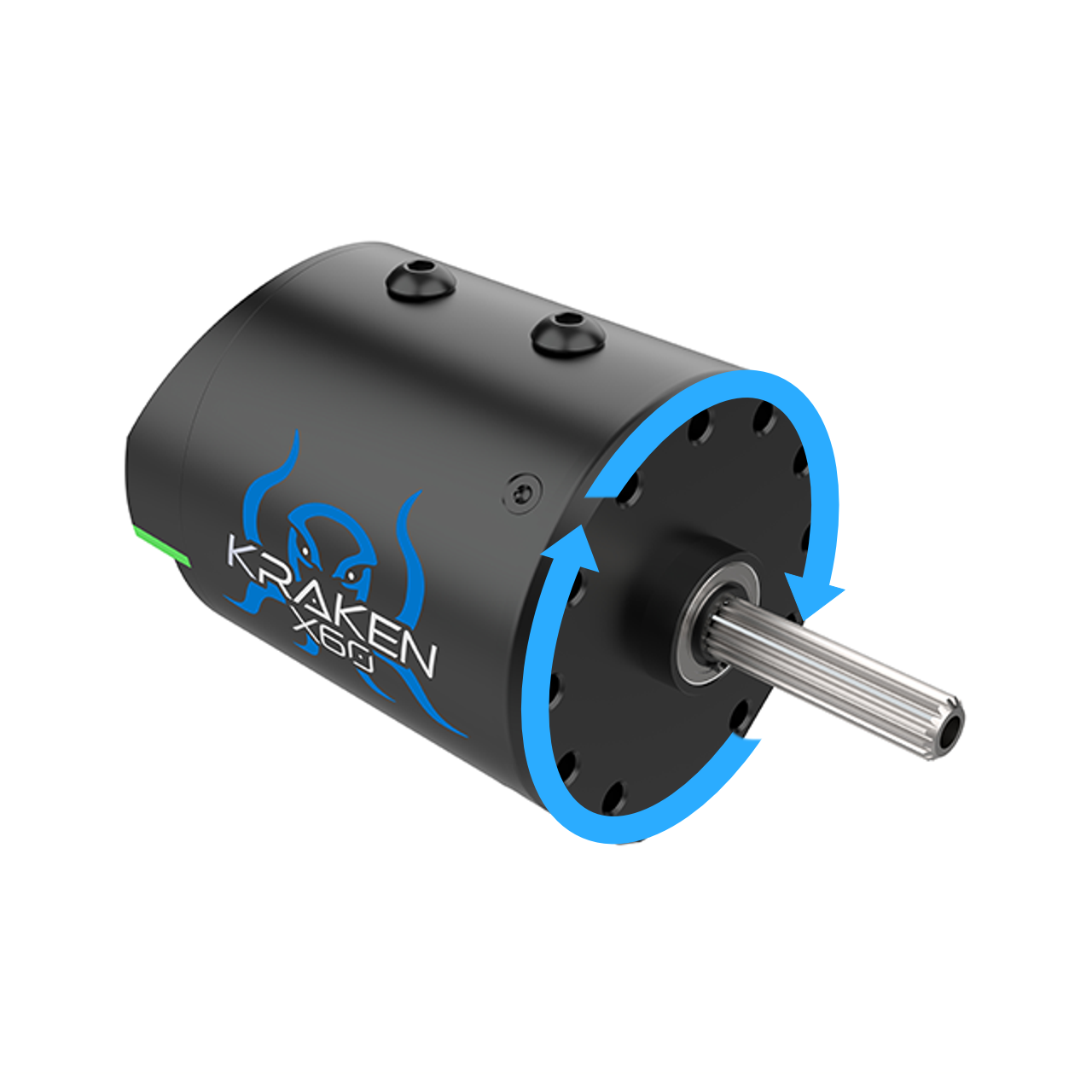 Clockwise can be found by tracing the motor mount holes from right to left