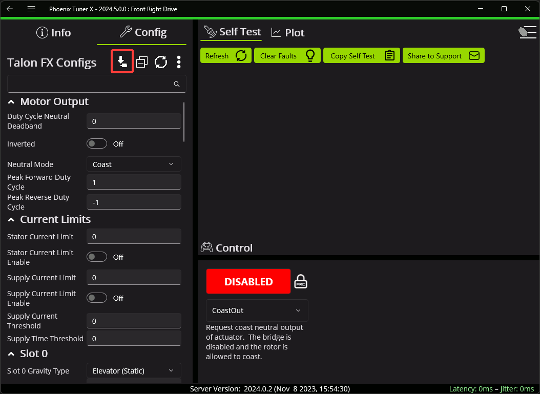 Applying configs to the device