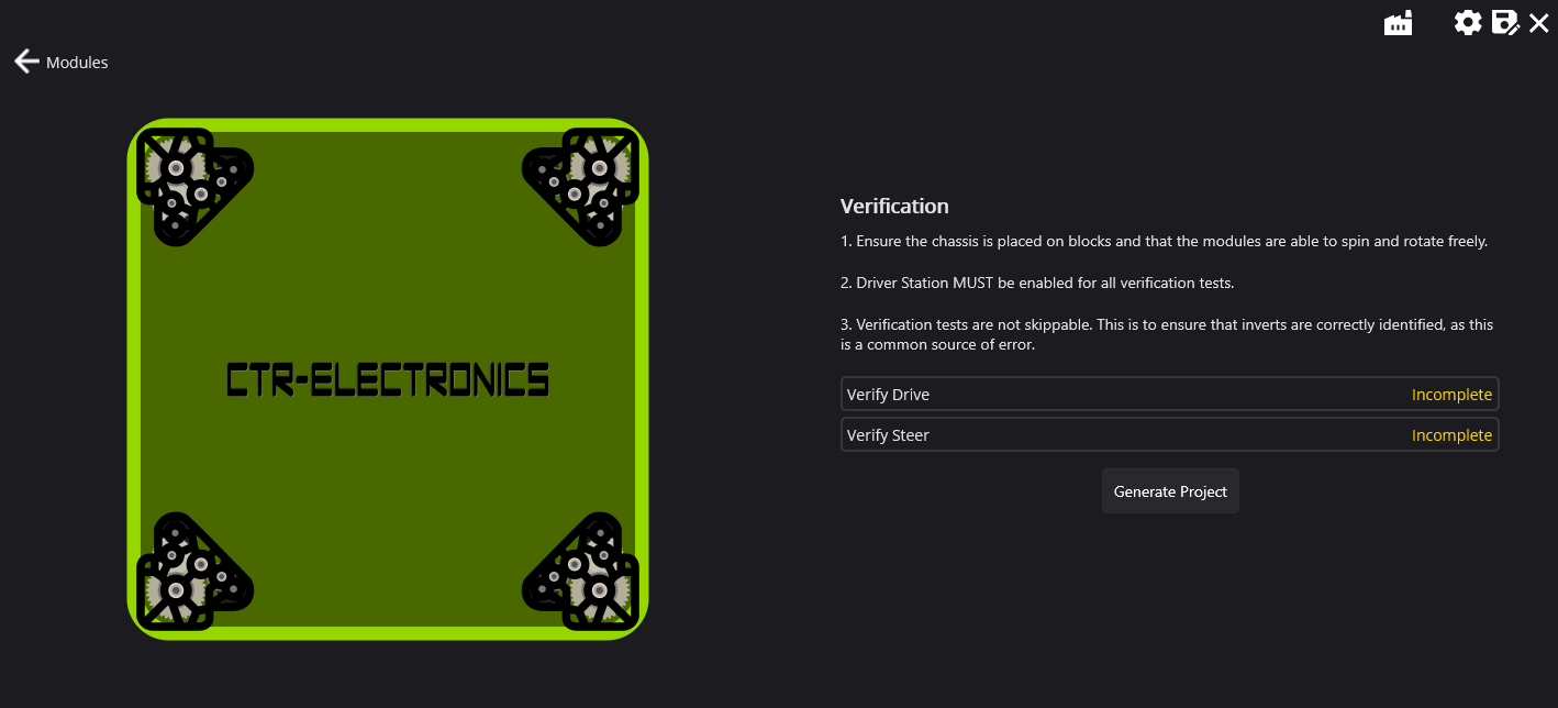 Picture of the verification page in Tuner
