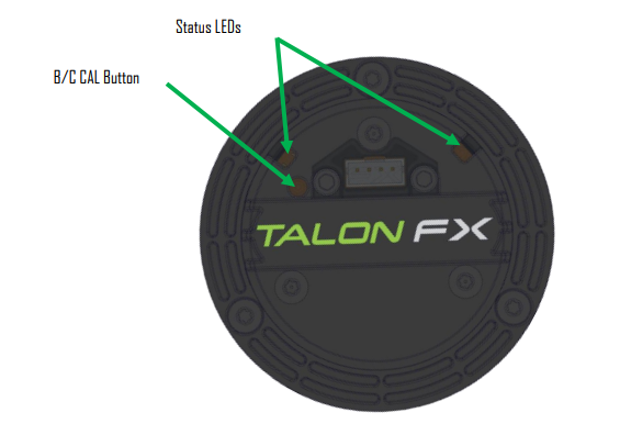 Status LEDs located in central part of the motor