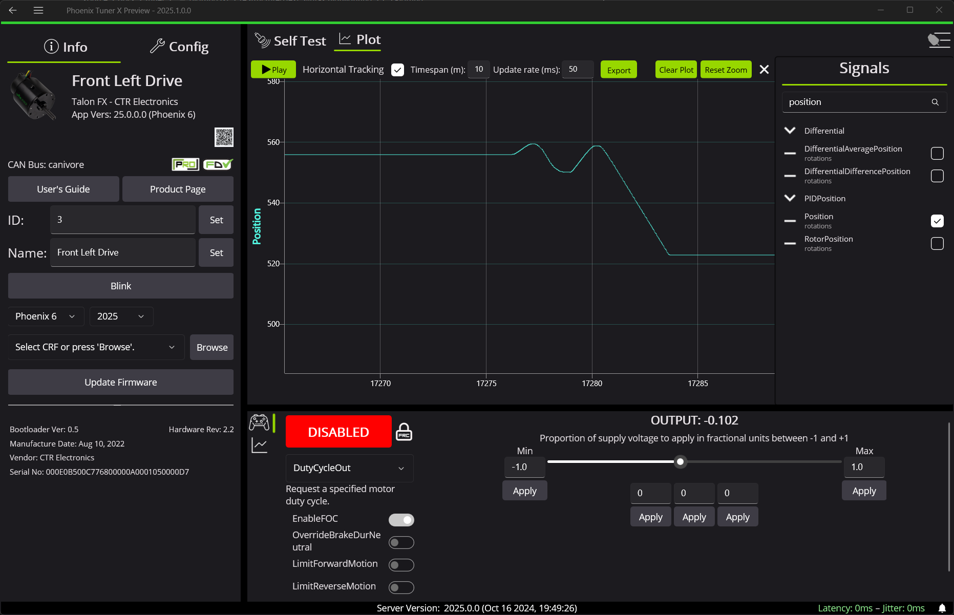 Picture of plotter in Phoenix Tuner