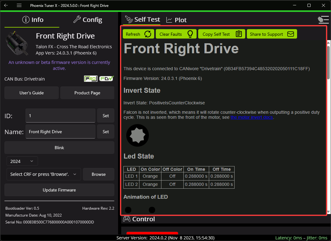 Tuner X Self Test